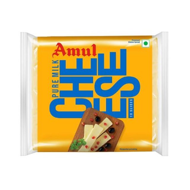 Amul Plain Cheese Slices 200 g (Pack of 10)
